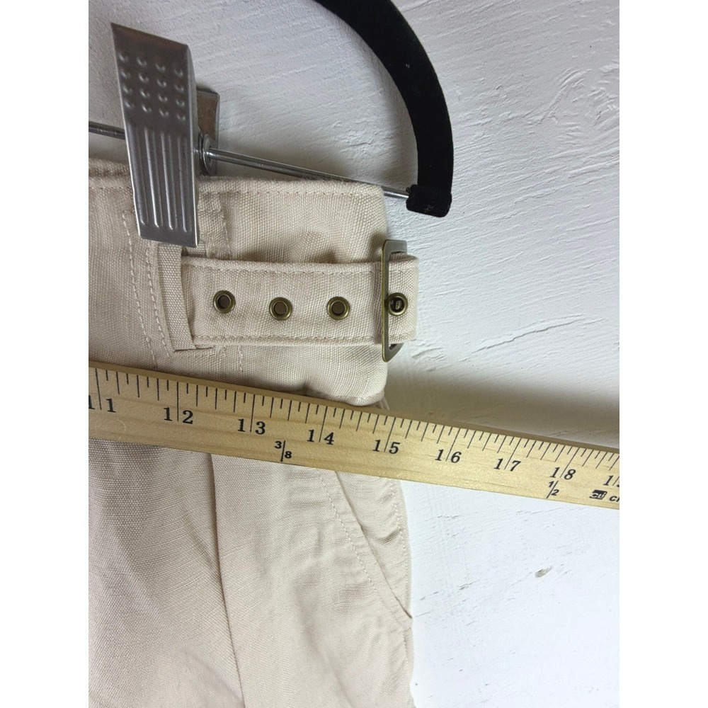 Banana Republic Explorer Culottes Linen Cargo Wide Leg High Rise Petite 0 Beige - Picture 10 of 12